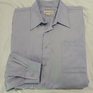 Pronto Uomo Men's Long-Sleeved Lavender Cotton Button-Up Shirt 18 1/2 36/37